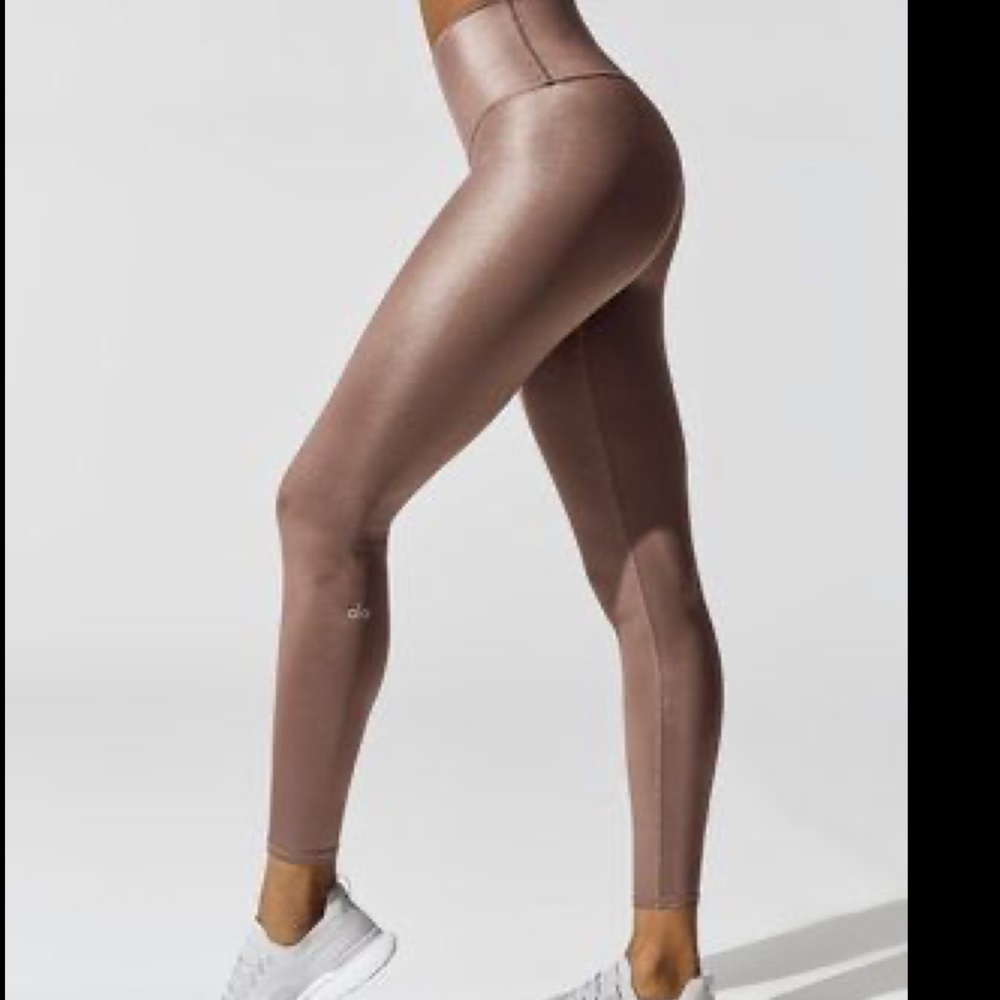 Carbon38 metallic bronze leggings